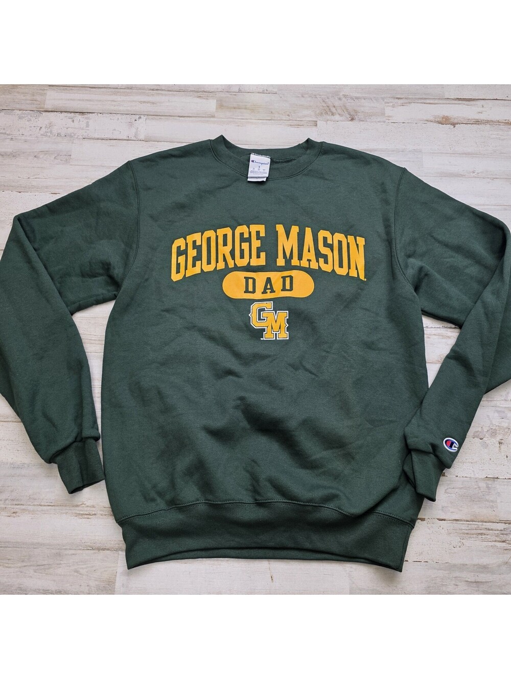 Champion George Mason University DAD Green Sweatshirt Mens Small